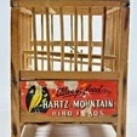 Hartz Mountain Bird Foods Wood Crate Cage 1930s Vintage Advertising Promo - Picture 2 of 16